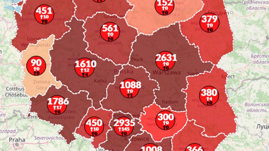 Koronawirus w Polsce. Aktualna mapa