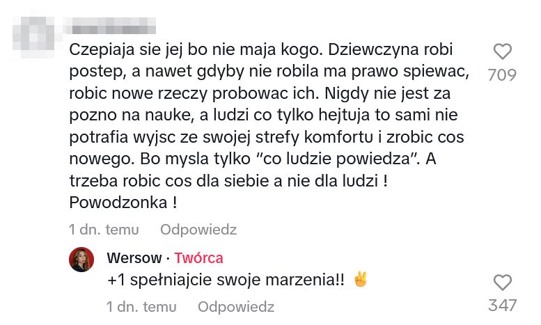 Wersow reaguje na uszczypliwe komentarze