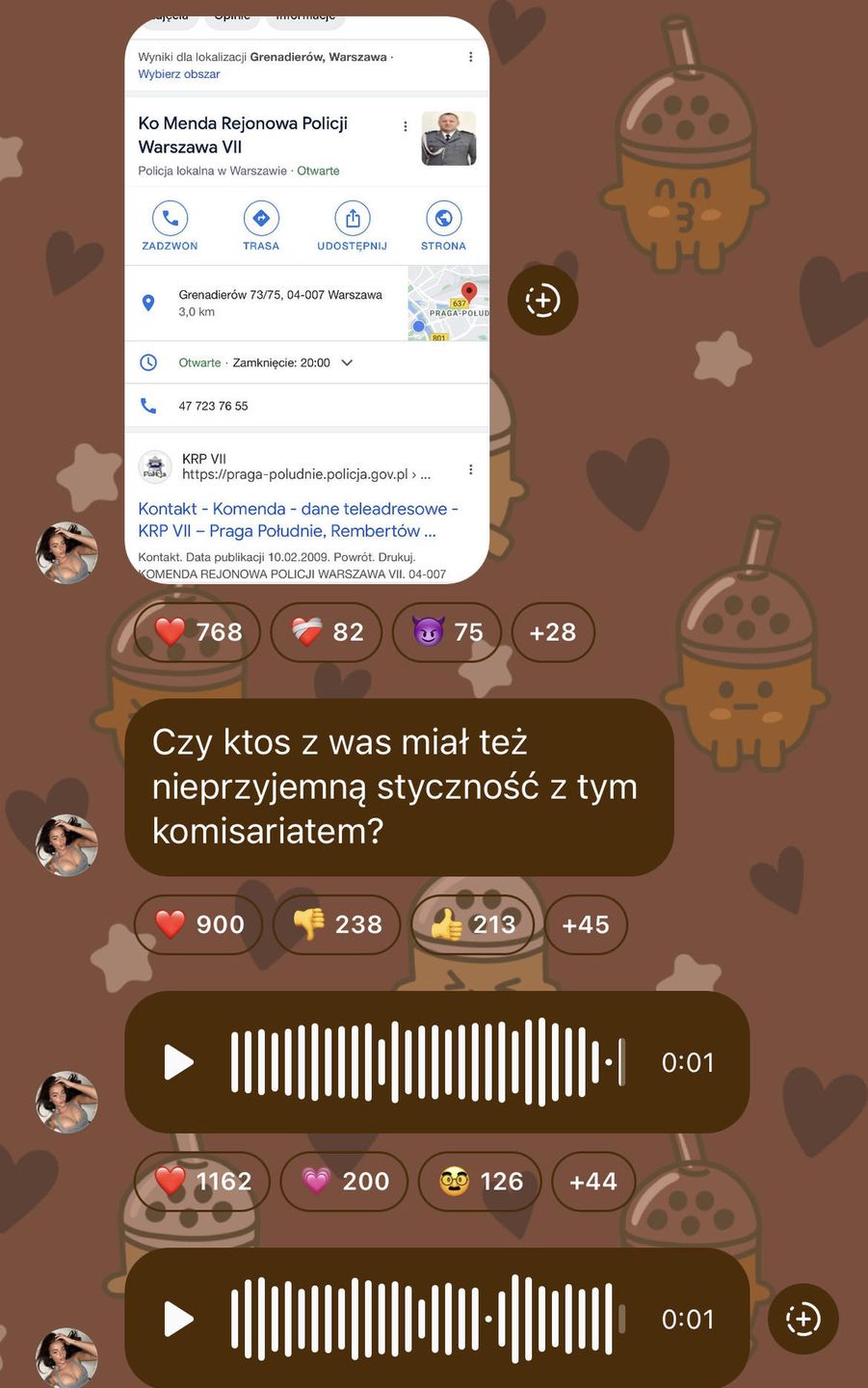 Fagata psioczy na warszawską komendę policji