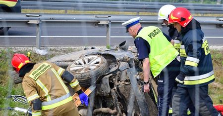 Dachowanie na A1. Paraliż w kierunku Gdańska