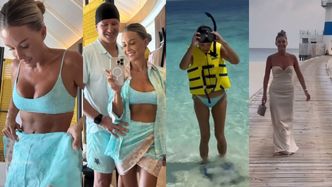 Rozenek szaleje w turkusowym bikini i daje nura z Radkiem na Malediwach. Była też kolacja z widokiem (ZDJĘCIA)