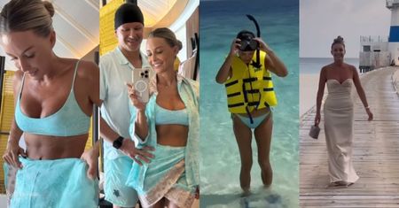 Rozenek szaleje w turkusowym bikini i daje nura z Radkiem na Malediwach. Była też kolacja z widokiem (ZDJĘCIA)
