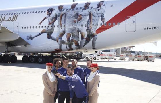 Ronaldo, Bale, Ramos, Benzema i Marcelo z Realu Madryt na samolocie Emirates