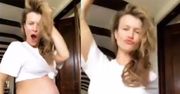 Roześmiana Joanna Krupa wykonuje przedporodowy taniec na Instagramie: "ALBO HORMONY, ALBO PO PROSTU SZCZĘŚCIE"