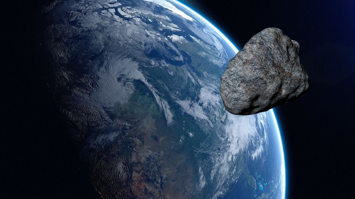 Planetoida na tle Ziemi - zdjęcie ilustracyjne