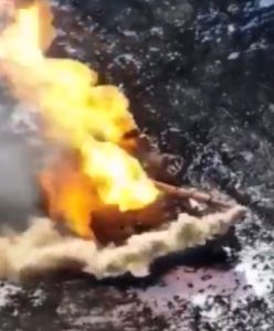 Przyczaili się na Rosjan. Mały granat zniszczył T-72