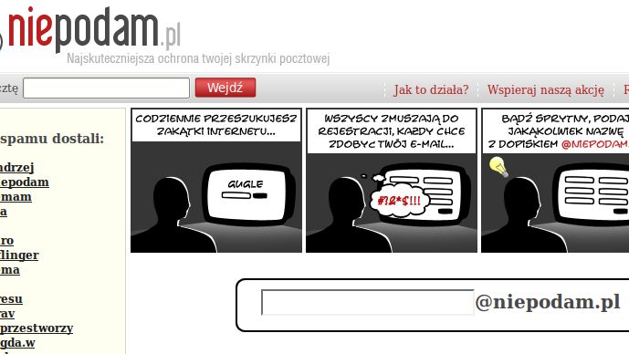 Uchroń się przed spamem z Niepodam.pl 1