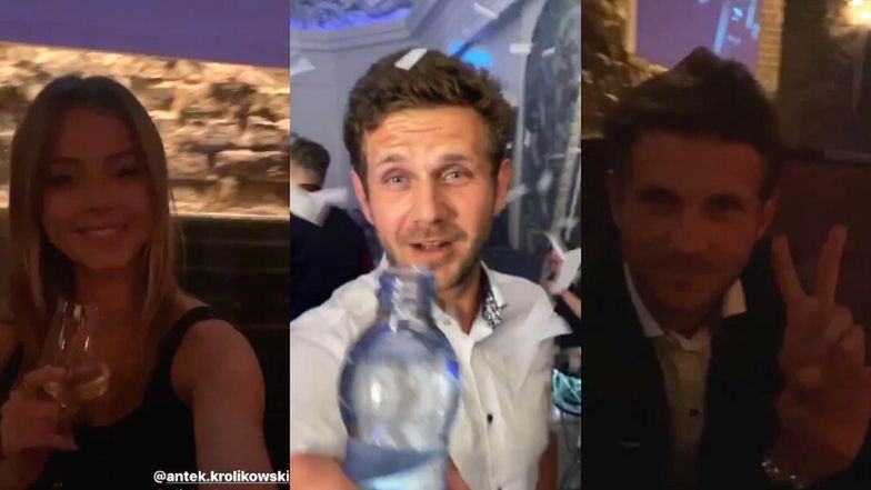 Antek Królikowski i Joanna Opozda imprezują z przyjaciółmi
