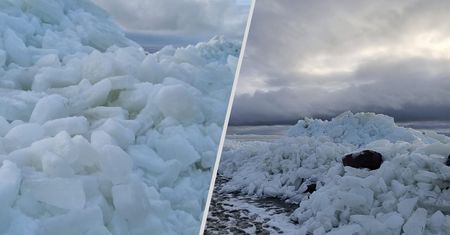 Lodowe tsunami na Helu. Widok zapiera dech