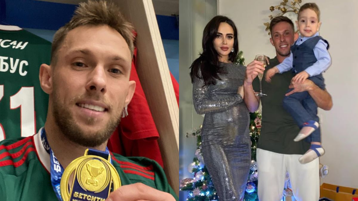 Maciej Rybus z rodziną