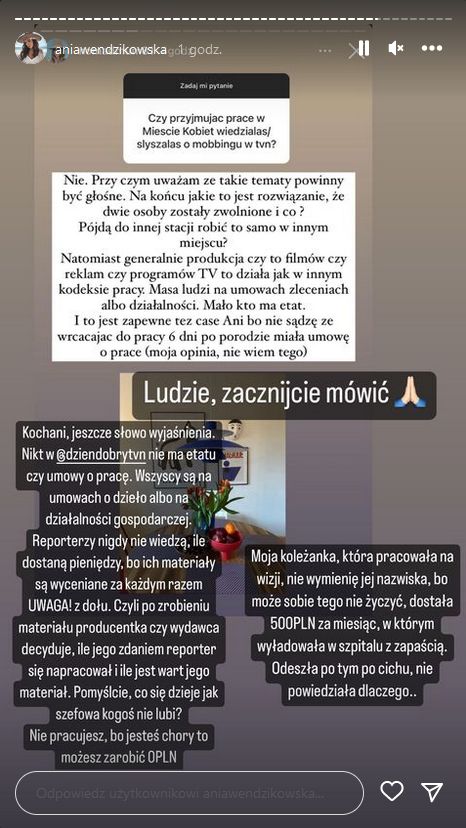 Anna Wendzikowska o wynagrodzeniu w TVN