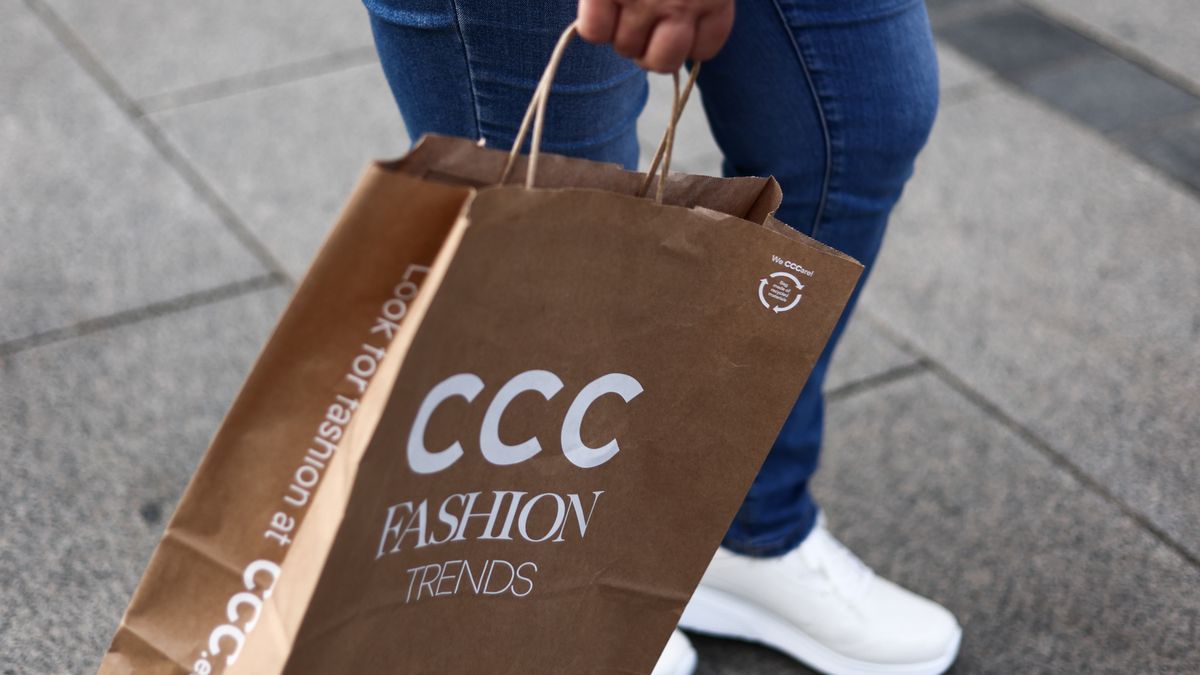 CCC logo is seen on a shopping bag in Krakow, Poland on September 26, 2024. (Photo by Jakub Porzycki/NurPhoto via Getty Images)