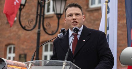 Mentzen wyszedł do dziennikarzy po spotkaniu z Dudą