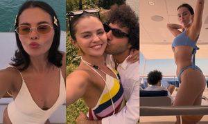Selena Gomez w bikini posyła całuski z włoskich wakacji z Bennym Blanco. Para jak z obrazka? (ZDJĘCIA)