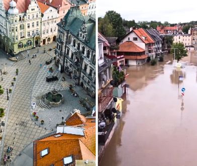 Kłodzko i Lądek Zdrój przed i po powodzi. Nagrania mrożą krew w żyłach