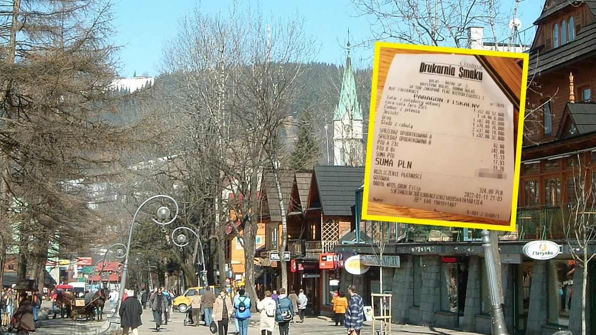 Tiktokerka pokazała paragon z Zakopanego. 