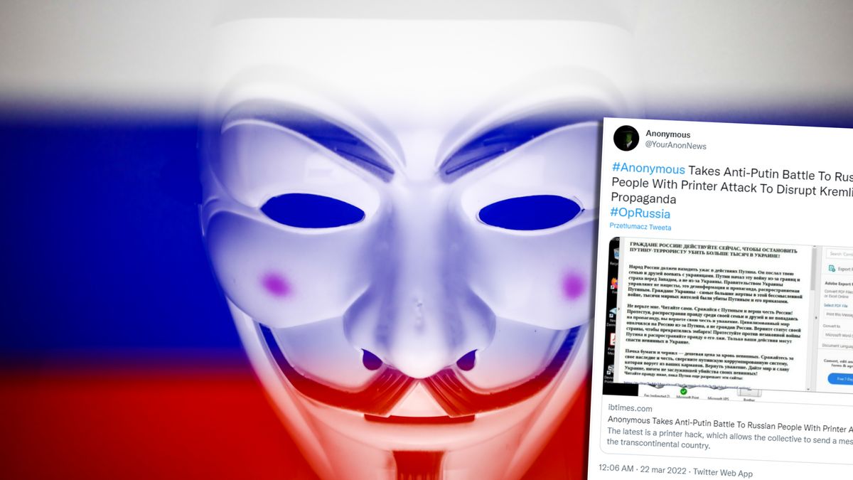 Anonymous zhakowali drukarki Rosjan 