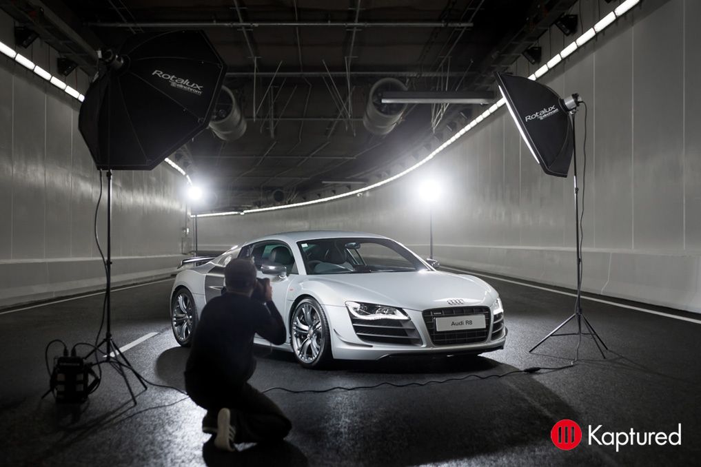 Audi R8 GT doświetlanie zdjęcia statycznego (fot. Kaptured Photography)