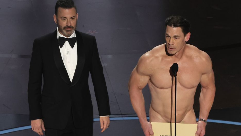 96th Annual Academy Awards - ShowHOLLYWOOD, CALIFORNIA - MARCH 10: (L-R) Jimmy Kimmel and John Cena speak onstage during the 96th Annual Academy Awards at Dolby Theatre on March 10, 2024 in Hollywood, California. (Photo by Kevin Winter/Getty Images)Kevin Winterbestof, topix