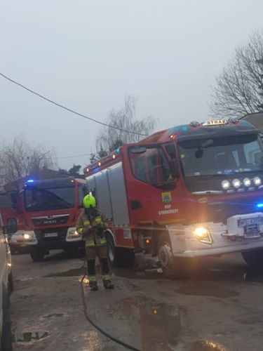 Pożar auta dostawczego 