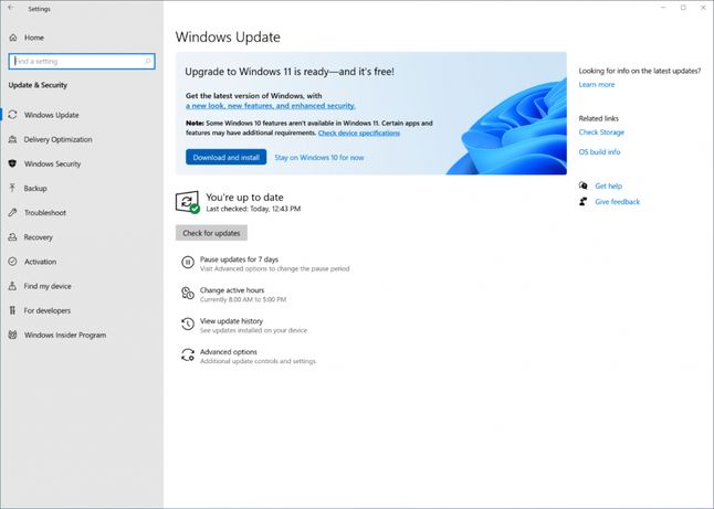 Informacja o aktualizacji do Windows 11 w Windows Update