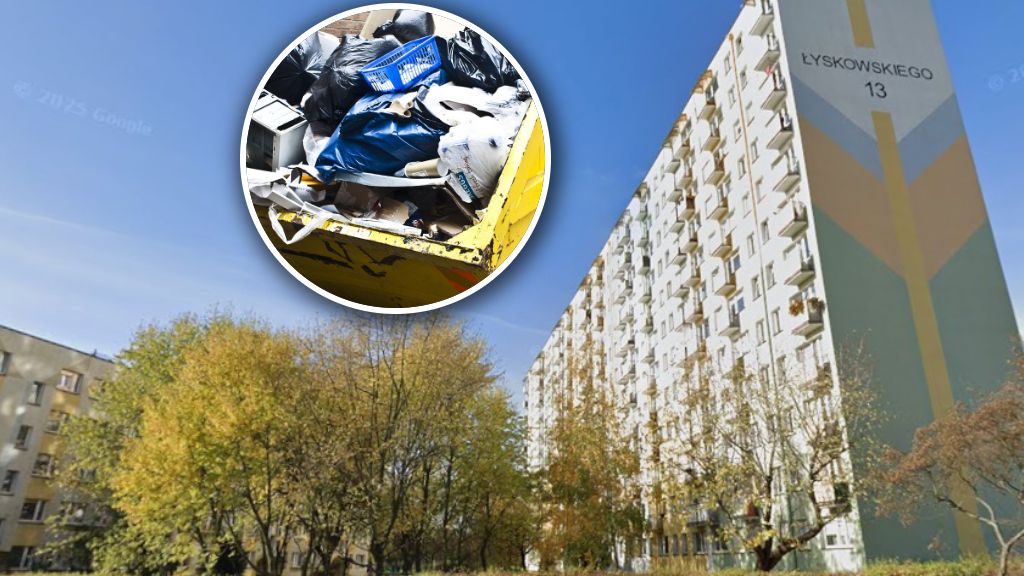 W toruńskim bloku śmieci wyrzucane są przez okno
