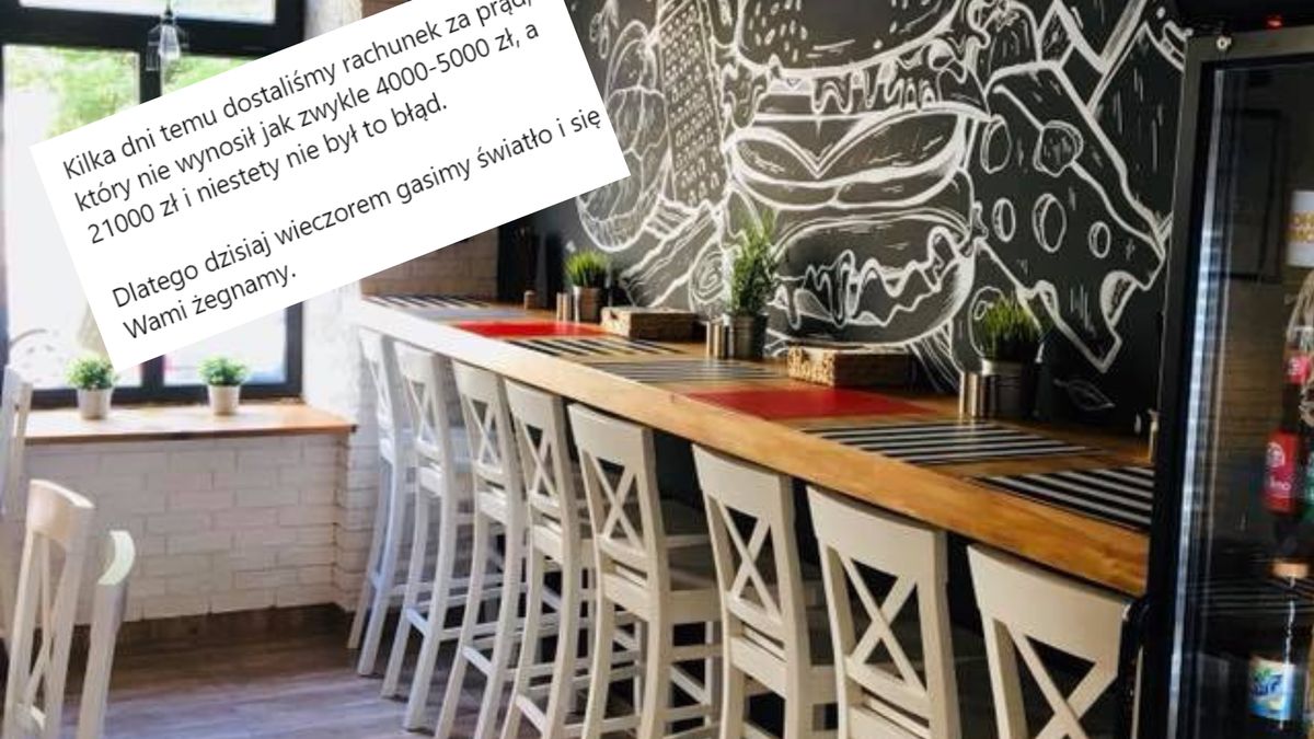 Właściciel burgerowni nie wytrzymał. "Gasimy światło i się żegnamy"