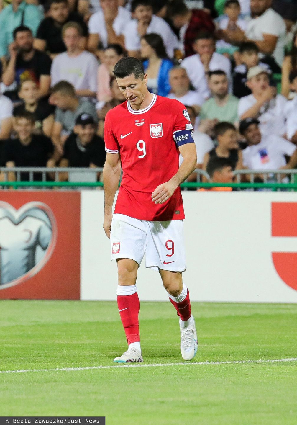 Mecz eliminacji UEFA EURO 2024 Mo?dawia - PolskaFot. Beata Zawadzka/East News, 20.06.2023 Kiszyniow. Mecz eliminacji UEFA EURO 2024 Moldawia - Polska.  n/z: Robert LewandowskiBeata Zawadzka