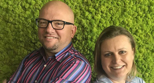 Marzena Markowska i Mariusz Gibała w dziale sprzedaży Move TV