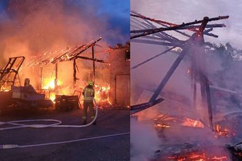 Pożar stodoły w Małopolsce. W pogorzelisku znaleziono ciało mężczyzny