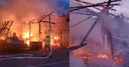 Pożar stodoły w Małopolsce. W pogorzelisku znaleziono ciało mężczyzny