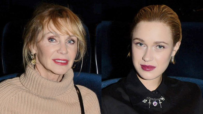 Beata Ścibakówna i Helena Englert na premierze spektaklu "Gra"