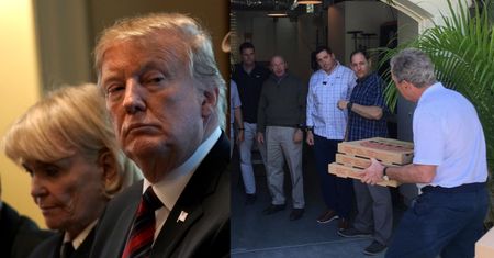 George W. Bush zamówił pizzę dla pracowników rządu, którzy nie dostają pensji od prawie miesiąca... (FOTO)