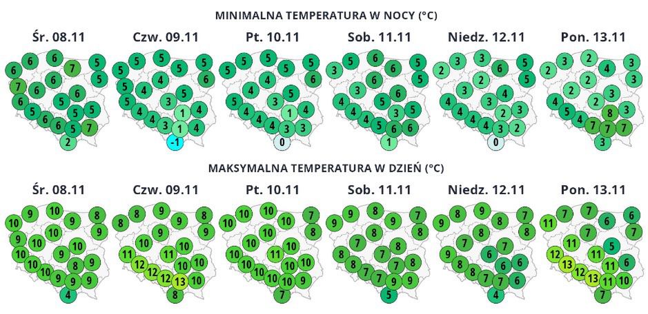 Pogoda na 11 listopada. Bez mrozu w Święto Niepodległości