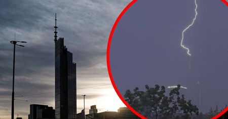 Piorun uderzył w Varso Tower. Spektakularne nagranie z Warszawy