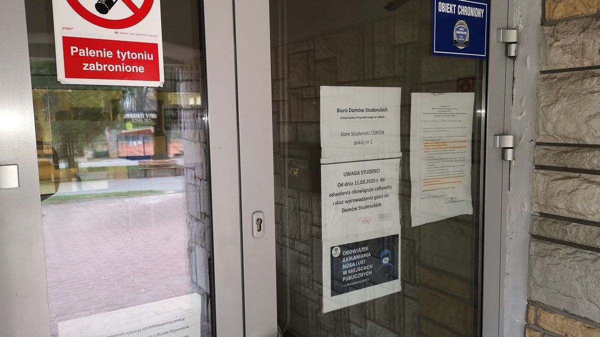 Zakaz odwiedzin w Domu Studenckim "Cebion" Uniwersytetu Przyrodniczego w Lublinie