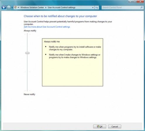 Windows 7 będzie miał mniej wkurzającą kontrolę kont użytkownika (UAC)
