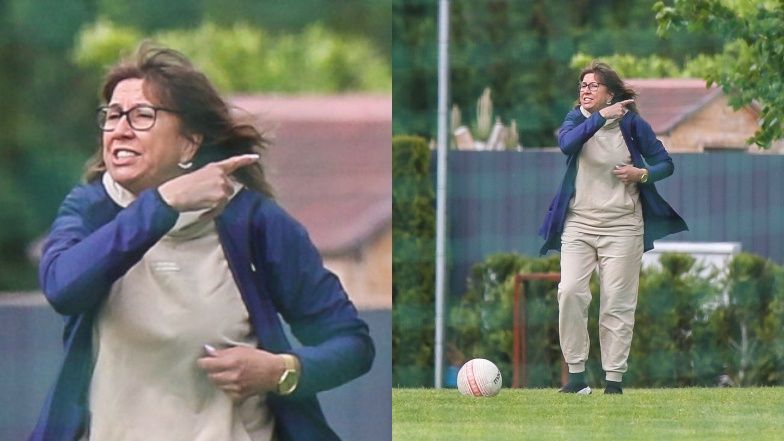 Wyluzowana Ania Lewandowska przechadza się w dresiku na zgrupowaniu reprezentacji Polski w Opalenicy