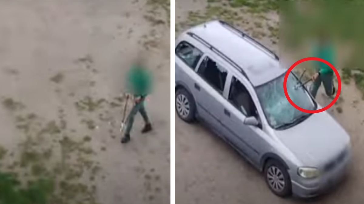 Mężczyzna dwa razy zdemolował ten sam samochód