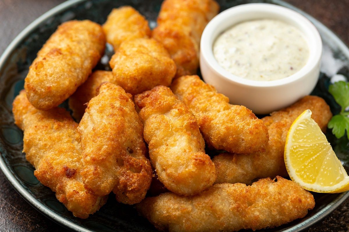 Instead of frying in breadcrumbs, dip the pieces of fish in batter. It will come out crispy and delicious.