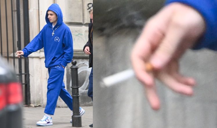 Mata w niebieskim dresie