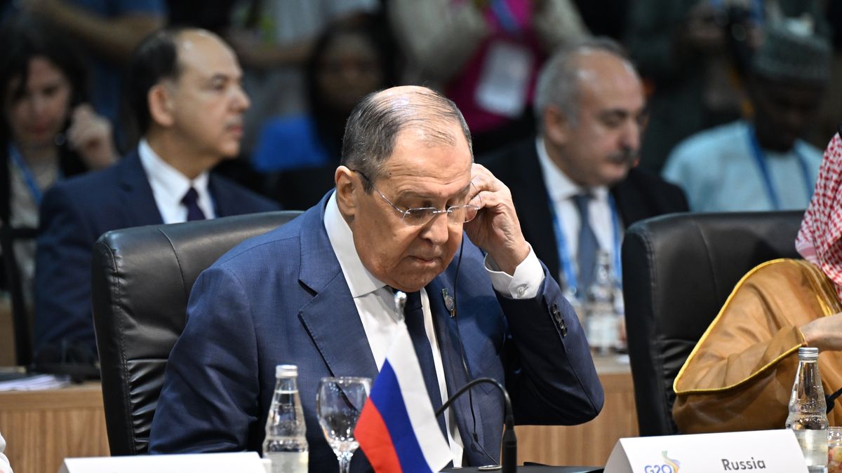 RIO DE JANEIRO, BRAZIL - FEBURARY 21: Russian Foreign Minister Sergey Lavrov attends the G20 Foreign Ministers Meeting in Rio de Janeiro, Brazil on February 21, 2024. (Photo by Arda Kucukkaya/Anadolu via Getty Images)