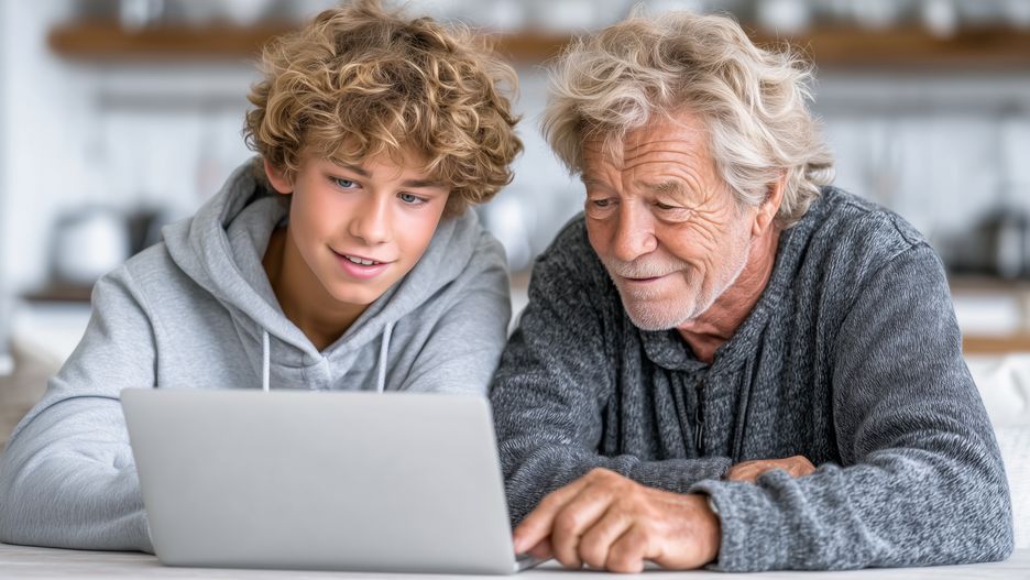 Teen boy helping grandfather use a laptop, showing patience and bonding. Perfect for technology education, family, senior learning, and digital inclusion concepts.
teen boy, grandfather, laptop, technology, teaching, learning, family, bonding, digital skills, senior, elderly, computer, education, patience, helping, interaction, generation gap, technology use, digital inclusion, support, communication, home, indoors, casual, smiling, knowledge, guidance, tutorial, modern, connection, teamwork, laptop screen, assistance, age difference, tech support, wisdom, learning together, intergenerational, mentor, computer use, lifestyle, user friendly, technology training, digital literacy, people, informal, technology help, teen boy, grandfather, laptop, technology, teaching, learning, family, bonding, digital skills, senior, elderly, computer, education, patience, helping, interaction, generation gap, technology use, digital inclusion, support, communication, home, indoors, casual, smiling, knowledge, guidance, tutorial, modern, connection, teamwork, laptop screen, assistance, age difference, tech support, wisdom, learning together, intergenerational, mentor, computer use, lifestyle, user friendly, technology training, digital literacy, people, informal, technology help