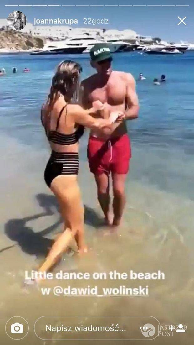 Joanna Krupa w obłednych strojach kąpielowych i Dawid Woliński na wakacjach w Mykonos gdzie przypadkowo spotkali Sarę Boruc i Marine Łuczenko