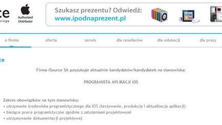 iSource poszukuje programisty aplikacji iOS 1