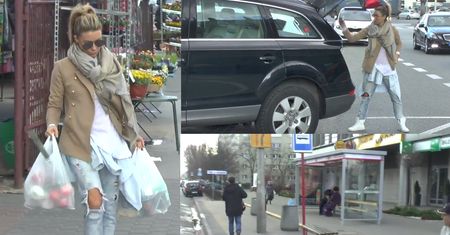 Wystylizowana Rozenek parkuje na przystanku i biegnie na bazarek (WIDEO)