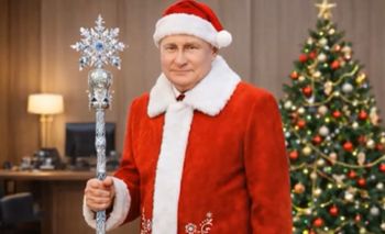 Kuriozalna reklama w Rosji. Putin w roli św. Mikołaja