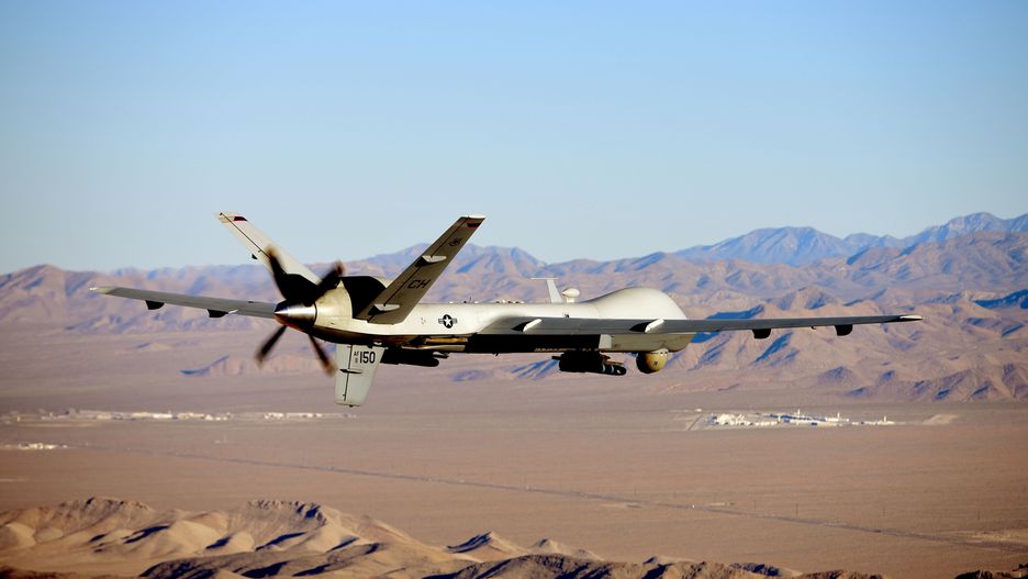 Dron MQ-9 Reaper - to taka maszyna została strącona przez Rosjan nad Morzem Czarnym (zdjęcie archiwalne).