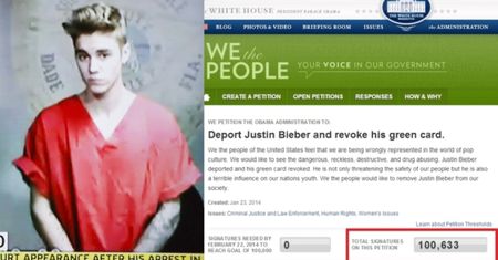Obama rozpatrzy petycję o DEPORTACJĘ BIEBERA! "Chcemy USUNIĘCIA GO ZE SPOŁECZEŃSTWA!"