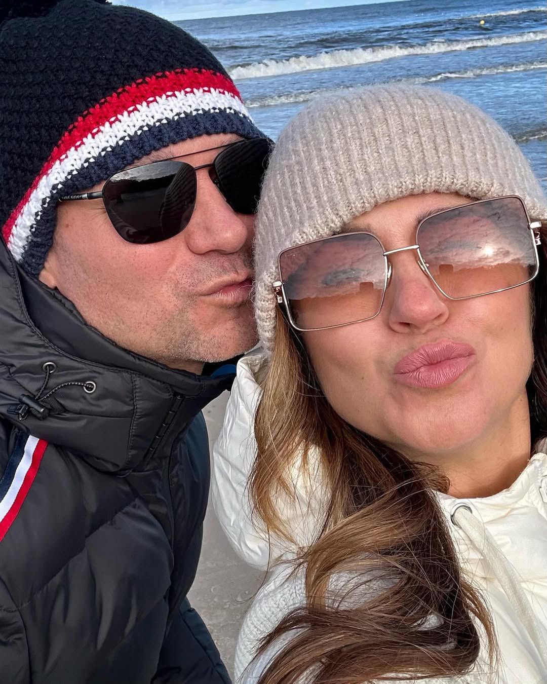 Beata Tadla z mężem